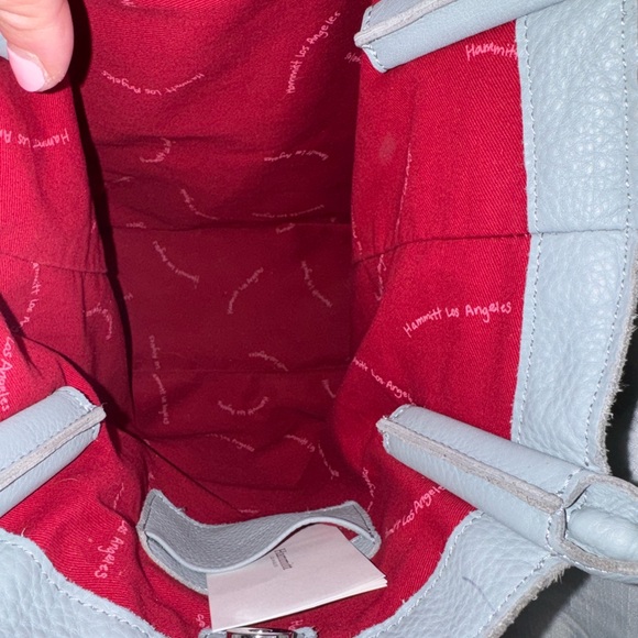 Hammitt Oliver Medium- Dust Blue/brushed silver rivets - Leather Shoulder Bag - Picture 11 of 13